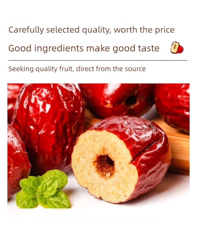 Pitted Premium Dates 500g Wash-Free Red Dates Natural Sweet &amp Plump 0 Additives Resealable Bag