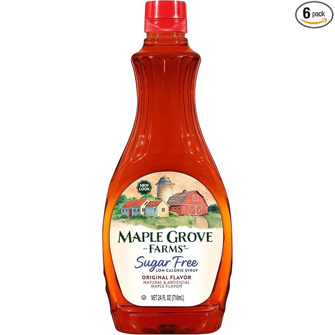 Maple Grove Farms Syrup Sugar-Free 24 Ounce (Pack of 6)