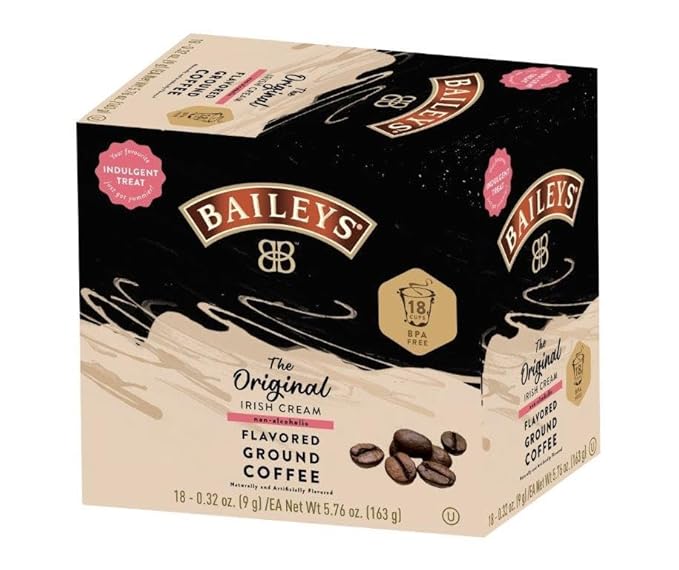 Bailey's Coffee Original Irish Cream Flavored Single Serve Coffee Cups (for Keurig K-Cup Brewers) - 72 Count
