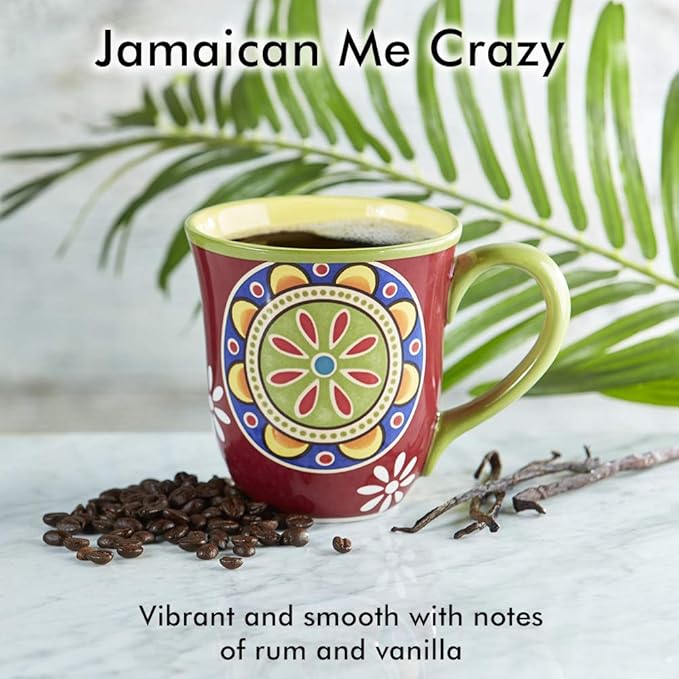 Door County Coffee - Jamaican Me Crazy - Rum &amp Vanilla Flavored Coffee - Medium Roast - Ground Coffee - 20 oz Bag