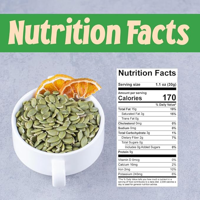 Sincerely Nuts Shelled Pepitas Pumpkin Seeds Salted (2 lb bag) | Delicious Nutrient Dense Low Carb Snack | High in Magnesium &amp Manganese Minerals |Gluten Free | Kosher |Great for Cooking