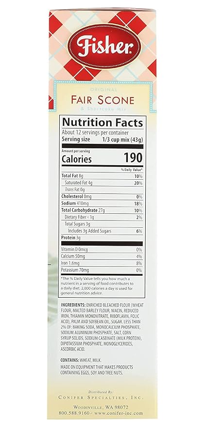 Fisher Original Fair Scone &amp Shortcake Mix 18 Ounces (Pack of 12)
