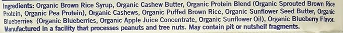 GOMACRO Organic Blueberry Cashew Butter Bar 2.3 OZ(pack of 12)