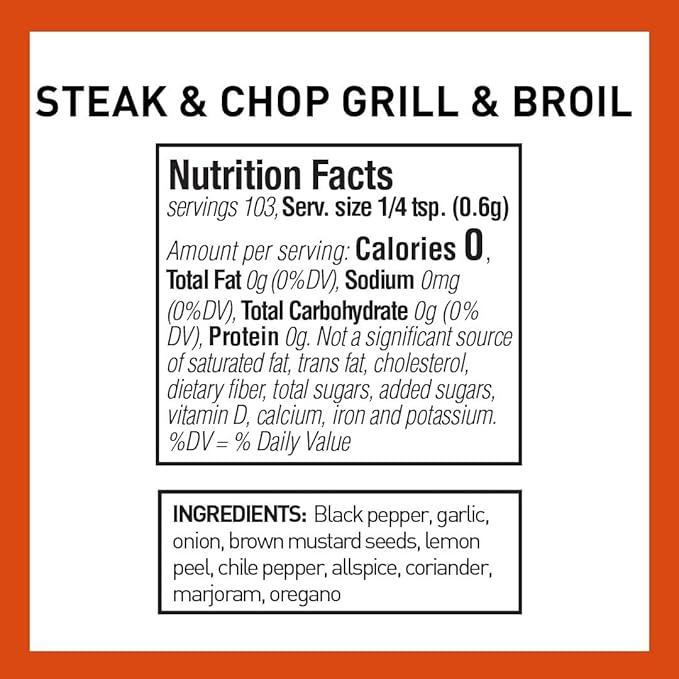 Spice Hunter Steak &amp Chop Blend Grilling Blend 2.2 Ounce (Pack of 6)