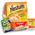 Nestum All Family 3-in-1 Instant Cereal Milk Drink and 1-Pack Nestle Cereal Snack Bundle (Milo or Koko Krunch or Honey Star 30 g) - Low Fat Milk Cereal Made with Wholemeal Wheat Rice &amp Corn Grit