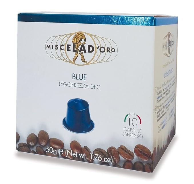 Miscela d'Oro Espresso - Nespresso Compatible Capsules - Full Case - All blends (Blue Decaf)