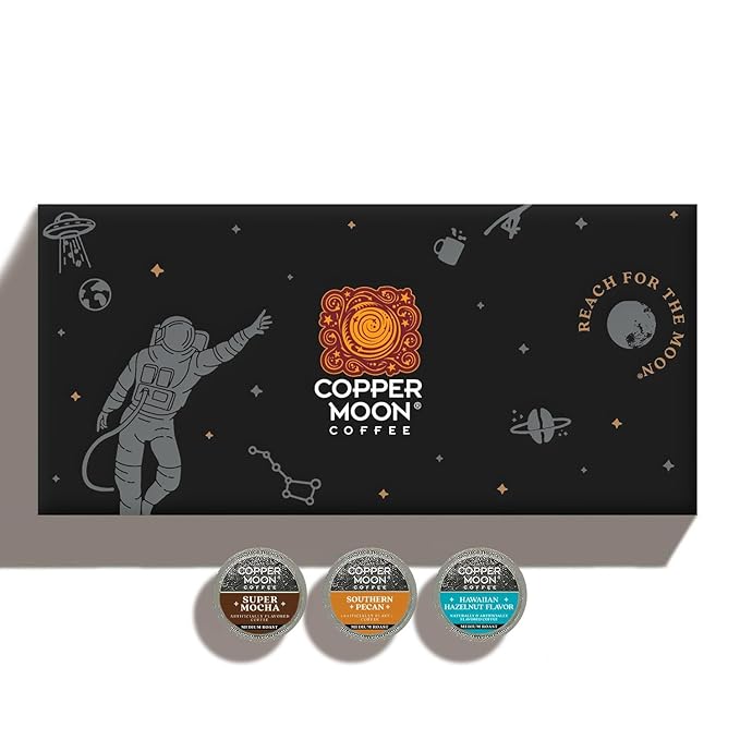 Copper Moon Single Serve Coffee Pods For Keurig K-Cup Brewers Flavored Variety Pack (Hawaiian Hazelnut Southern Pecan Super Mocha) 60 Count