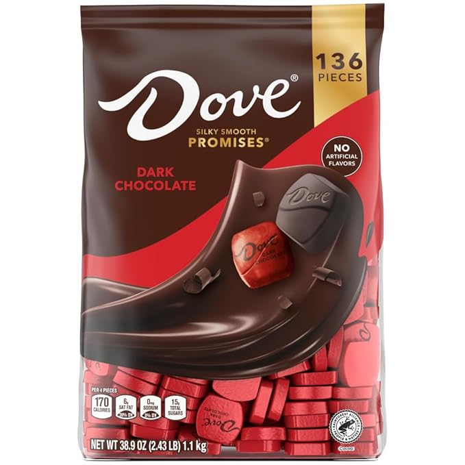 DOVE PROMISES Dark Chocolate Candy 136 Ct Bulk Bag