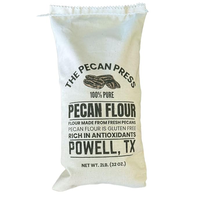 The Pecan Press 100% Pure Pecan Flour – 2LB Bag Gluten-Free All-Natural Finely Ground for Baking &amp Cooking – Made in Texas