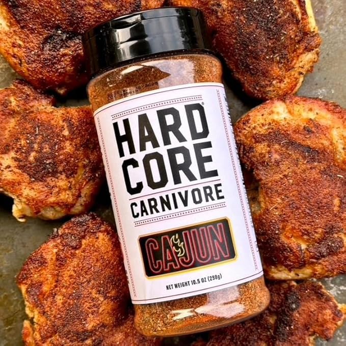 Hardcore Carnivore Cajun Seasoning (42 oz Mega Pack) Texas-Made Authentic Blend for Gumbo Red Beans and Rice Jambalaya and More