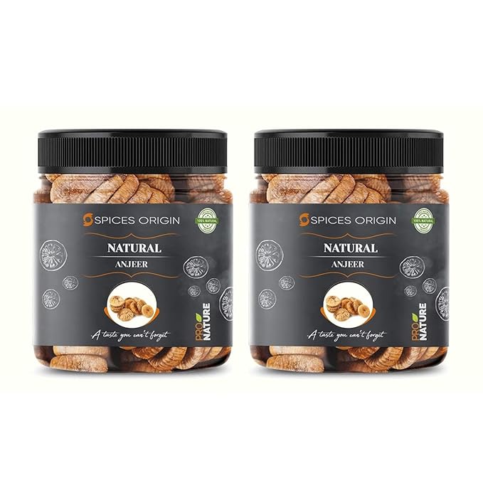 Spices Origin Premium Afghani Anjeer - 500 Grams | Dried Figs | (250 Gm * 2 Jars)_Packing May Vary
