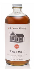 Pink House Alchemy Fresh Mint Simple Syrup – 16oz Bottle – Handcrafted All-Natural Mixer for Coffee Cocktails Soda Lemonade Tea &amp Baking – Gluten-Free Non-GMO Vegan Small Batch (FM 1)