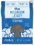 Pan's Mushroom Jerky in Teriyaki Flavor. Vegetarian. Vegan. Gluten-Free. Vitamin D. High in Fiber. Soy-Free. Plant-Based. Shiitake Mushrooms – 2.2 Oz (pack of 4)