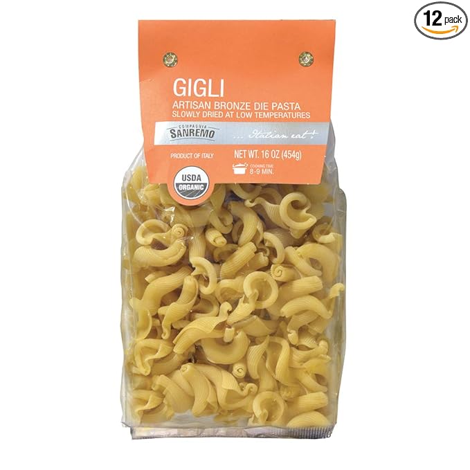 Sanremo Organic Gigli Specialty Pasta (Pack of 12)