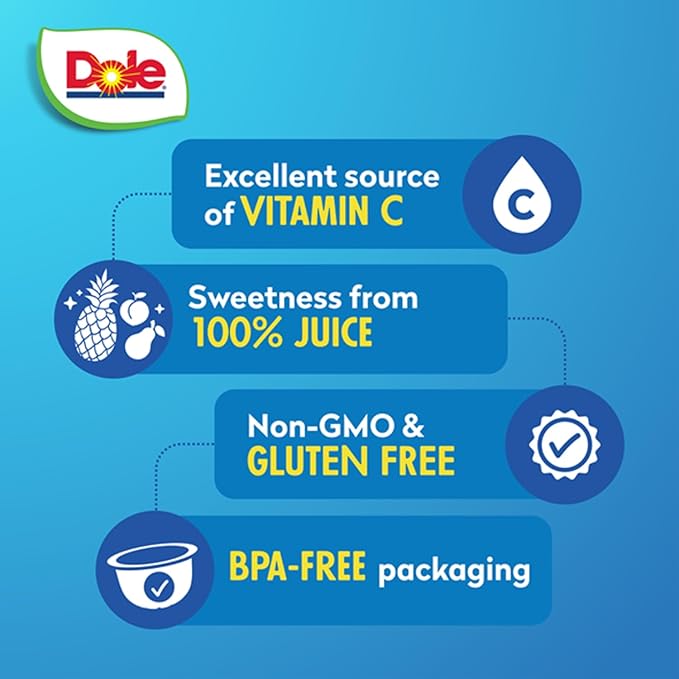 Dole Fruit Bowls Mixed Fruit in 100% Juice Snacks 7oz 12 Total Cups Gluten &amp Dairy Free Bulk Lunch Snacks for Kids &amp Adults