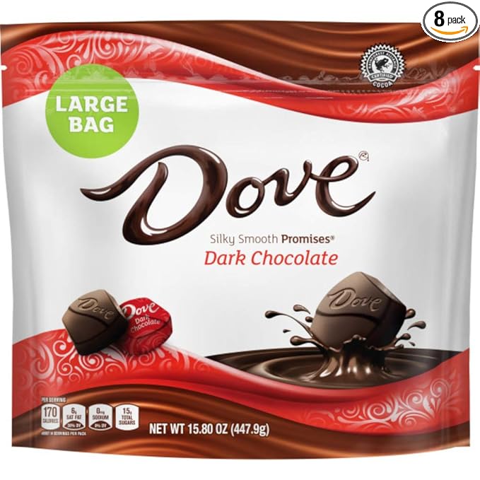 DOVE PROMISES Dark Chocolate Candy 15.8-Ounce Bag (Pack of 8)