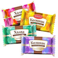 Azovskaya Individually Wrapped Chocolate Covered Assorted Halva &amp Kozinaki Bundle - Sunflower Halva Peanut Halva Sunflower Kozinak Sesame Kozinak 6.6lb/3kg