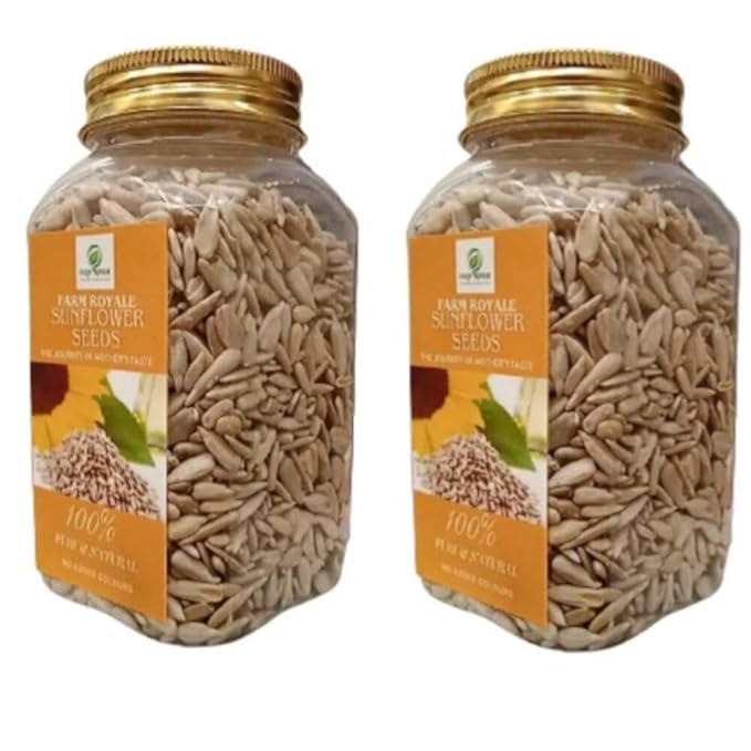 Farm Royale Sunflower Beej Whole-1+1 Combo - (200gm &amp 200gm) ||100% Pure and Natural||Export Quality||Hand picked materrial