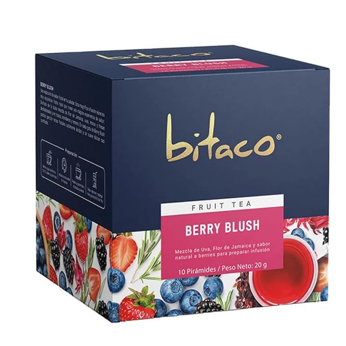 Herbal tea (30 tea bags) bitaco herbal tea Berry Blush Chai Vanilla and Ginger Pineapple aromaticas colombianas aromaticas de colombia Blend of grape hibiscus flower and natural berry flavor blend o