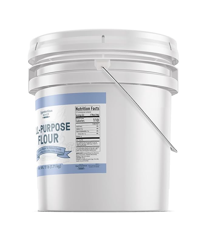 Unpretentious All Purpose Flour 3.5 Gallon Bucket Versatile Kitchen Staple Food Storage