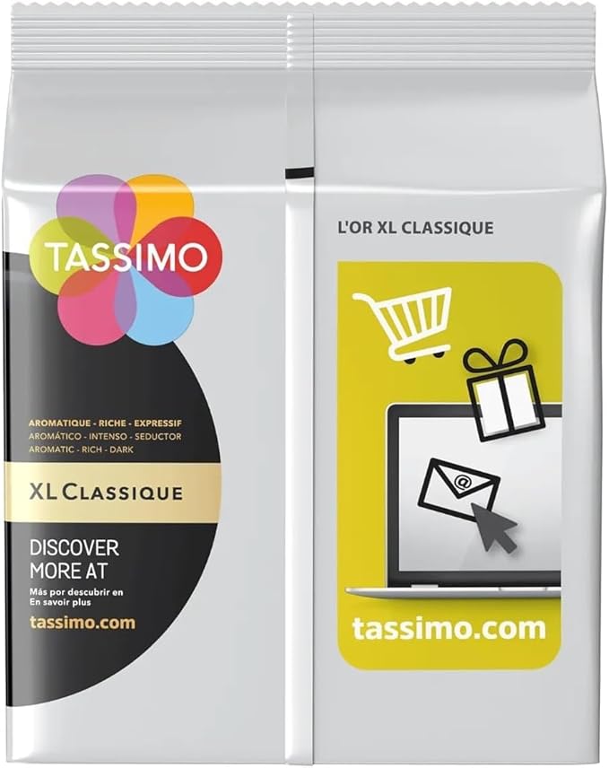 Tassimo L'OR Espresso XL Classique Coffee Pods (Pack of 4 Total 64 Capsules)
