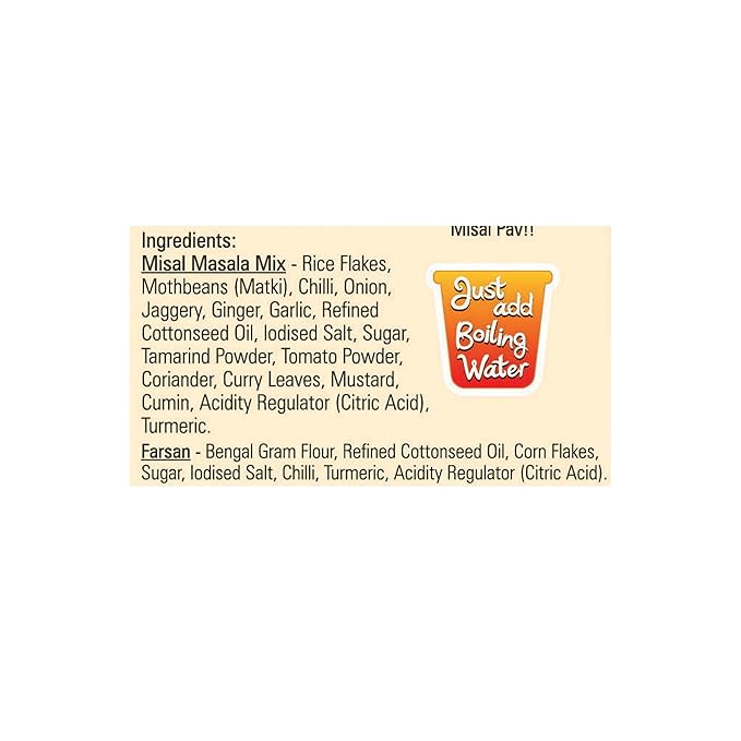 Suhana Cuppa Misal Refill Pouch Ready to Eat Instant Breakfast - Pack of 6