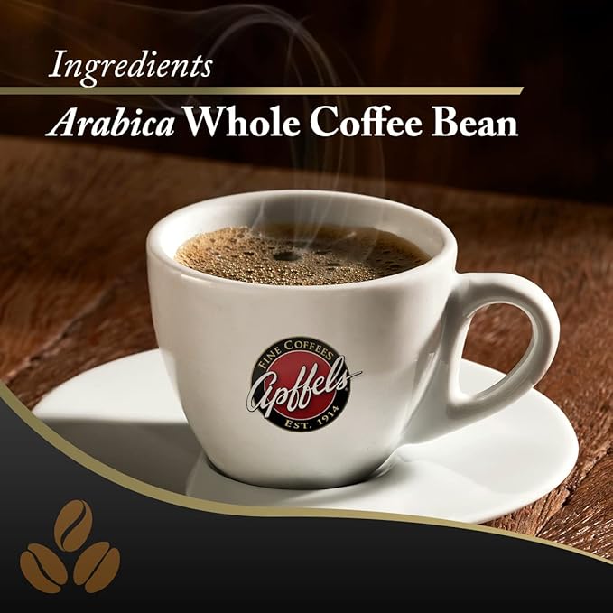 Apffels Original Gourmet Blend – Whole Bean Medium Roast 100% Arabica Coffee (2lb Bag)