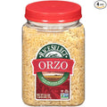 RiceSelect Orzo Pasta Non-GMO 26.5 oz (Pack of 4 Jars)