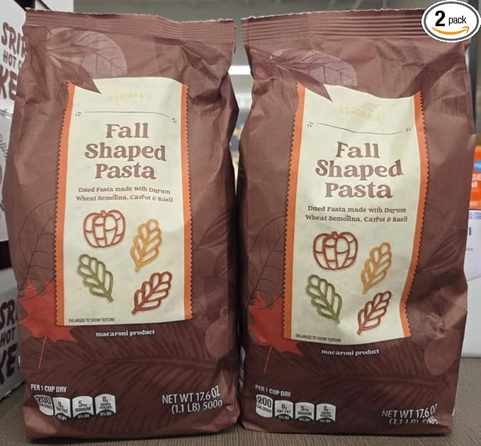 Regganno Fall Shaped Pasta Macaroni Product 17.6oz 500g (Two Bags)