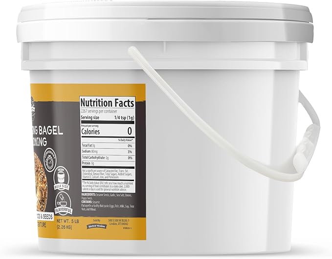 Birch &amp Meadow 1 Gallon of Everything Bagel Seasoning Pre-Mixed Spices &amp Seeds Crunchy Texture