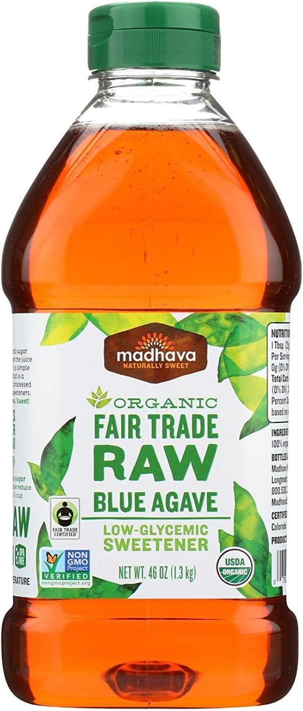 MADHAVA HONEY AGAVE NECTAR RAW ORG 46 OZ