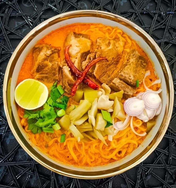 Authentic Northern Thai Curry Noodle Soup | Bold Creamy &amp Spicy Flavor | Ready in Minutes | 4 Pack