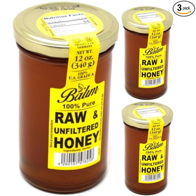 Balim Blossom Pure Honey 340 Gram [ 12 oz ] x 3 Pieces by Pufai
