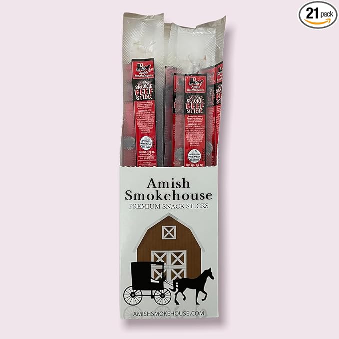 Amish Smokehouse Individual Wrapped Beef Sticks (Spicy)