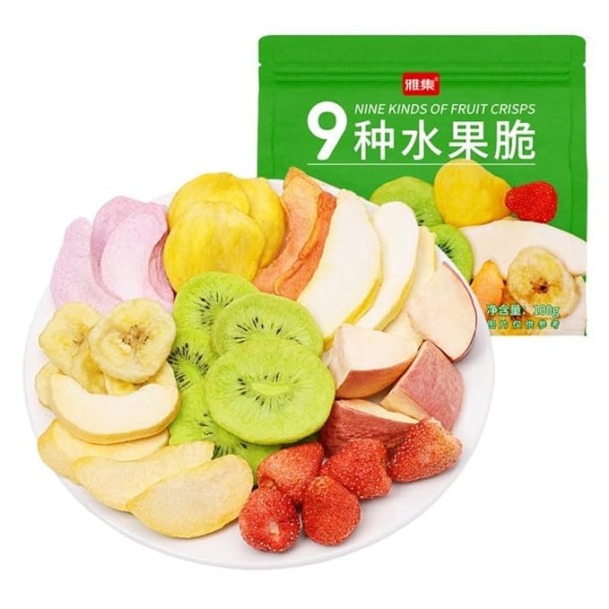 Freeze Dried Fruit Mix 100g*3 bags Strawberry &amp Mango with Assorted Vegetables Crisps Healthy Snack No Added Sugar &amp Preservatives Gluten-Free Vegan Snack