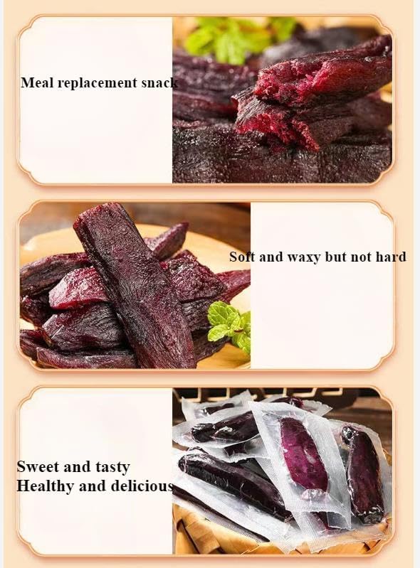 Dried Sweet PotatoDried Purple Potato (400G/800G) Preserved FruitHealthy Nutritious BreakfastWhole Grain FoodInstant FoodDelicious SnackDessert Gifts (2 Flavors800g)