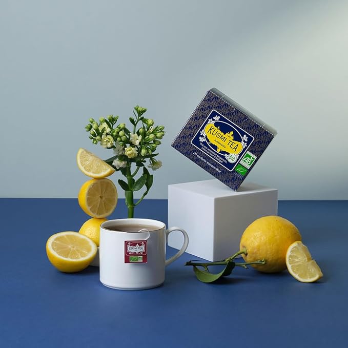 Kusmi Tea - Pack of 2 Boxes of Tea Bags - Anastasia - Organic Black Tea with Bergamot &amp Lemon - Flavored with Orange Blossom - Caffeinated Tea - Inspired by the Iconic Earl Grey Tea - 2x20 Tea Bag