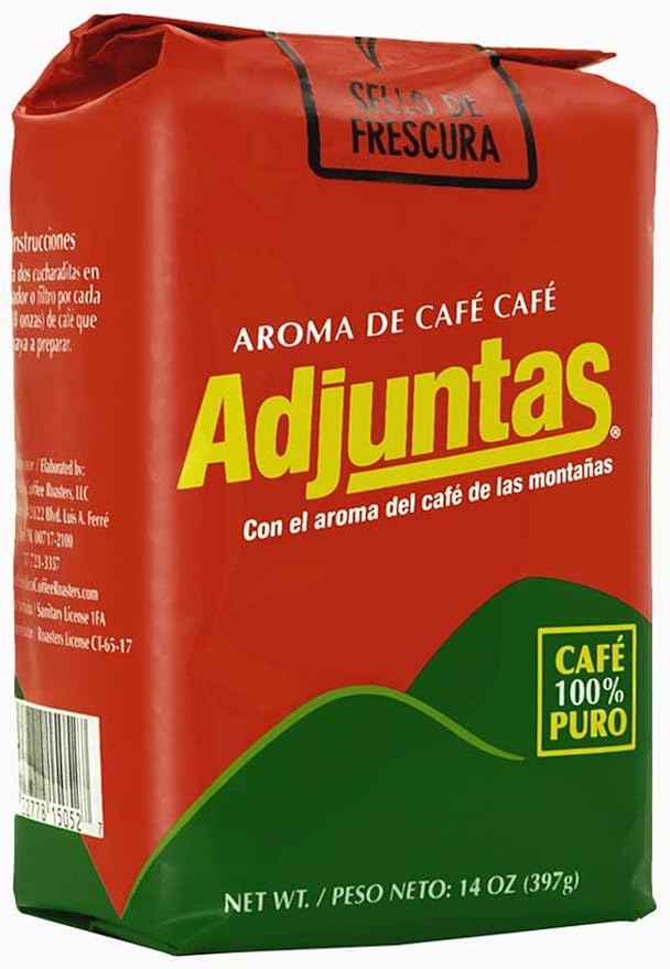 Cafe Adjuntas - Dark Roast Puerto Rican Ground Coffee - 2 pack