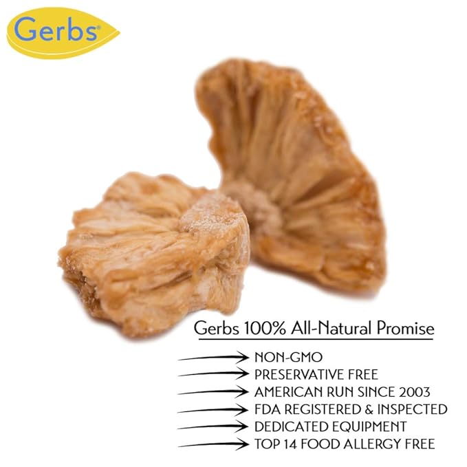 Gerbs Dried Pineapple Unsweetened 2 lbs. | Dehydrated Unsulfured No Added Sugar Resealable Bag | Naturally Tart &amp Energizing | Top 14 Allergen-Free
