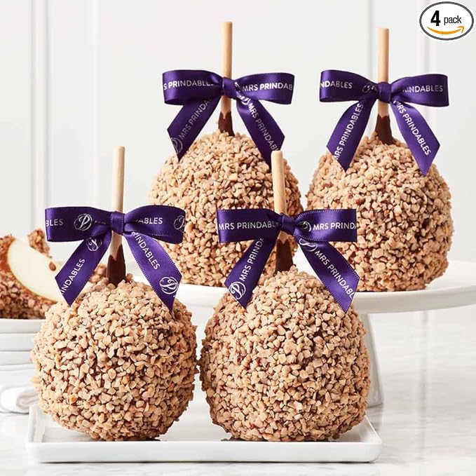 Mrs Prindables Milk Chocolate Toffee Walnut Caramel Apple 4-Pack