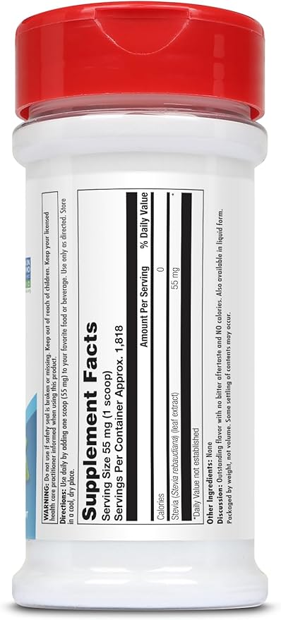 KAL Sure Stevia Extract Powder Low Carb Plant Based Stevia Sweetener Great Taste Zero Calories Zero Sugar Low Glycemic &amp Perfect for a Keto Diet 60-Day Guarantee Approx. 1820 Servings 3.5