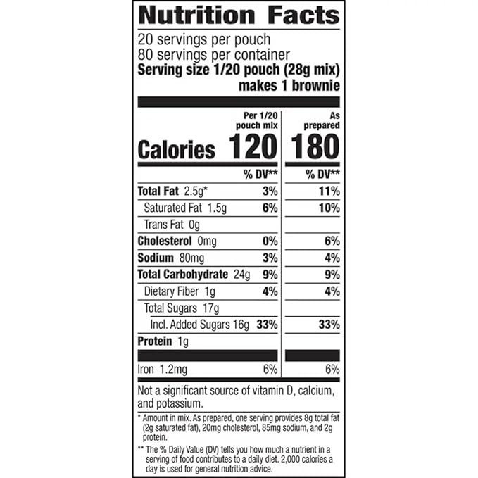 Chocolate Brownie Baking Mix 4-20 oz Pack (5 Lbs(1 Pack))
