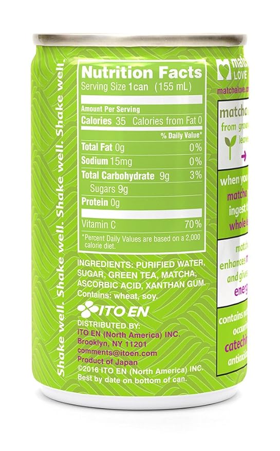 Matcha Love Green Tea Sweetened Energy Shots 5.2 Ounce (Pack of 20)