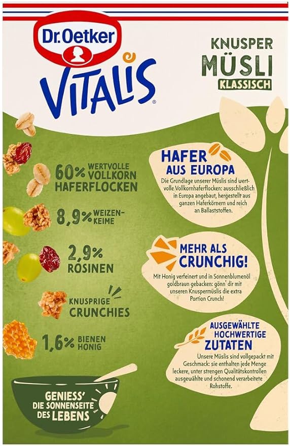 JCKEL Vitalis Crunchy Granola with Honey 3.3 lb