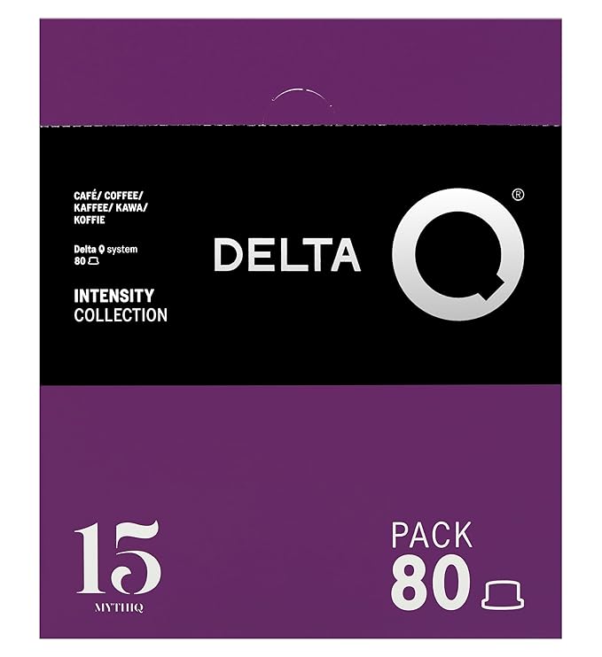 Delta Q MythiQ Espresso Pods for Delta Q machines Intensity 15 Notes of Cocoa Chocolate and Toasted Nuts XXL Pack - 80 Capsules
