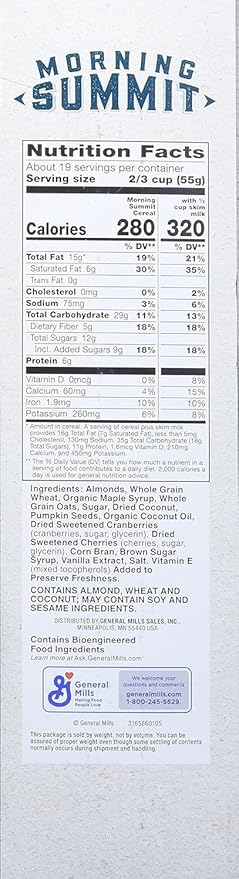 Mills Morniing Sumit Cereal Maple Berry 38 Oz