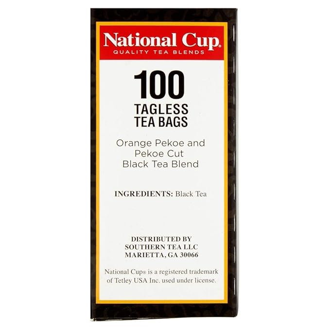 National Cup Black Tea 100 Tagless Tea Bags (Pack of 6)