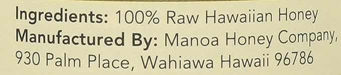 Manoa Honey Company Macadamia Nut Honey 12 Ounce