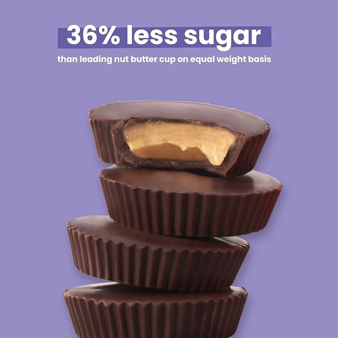 UNREAL Dark Chocolate Almond Butter Cups| 5g Sugar | Certified Vegan Gluten Free Fair Trade Non-GMO | No Sugar Alcohols or Soy | 0.53 Ounce (Pack of 40)