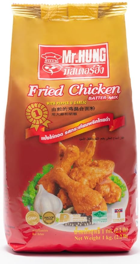 Mr.HUNG Fried Chicken Batter Mix Flour with Pepper &amp Garlic (1KGx10BAGS)